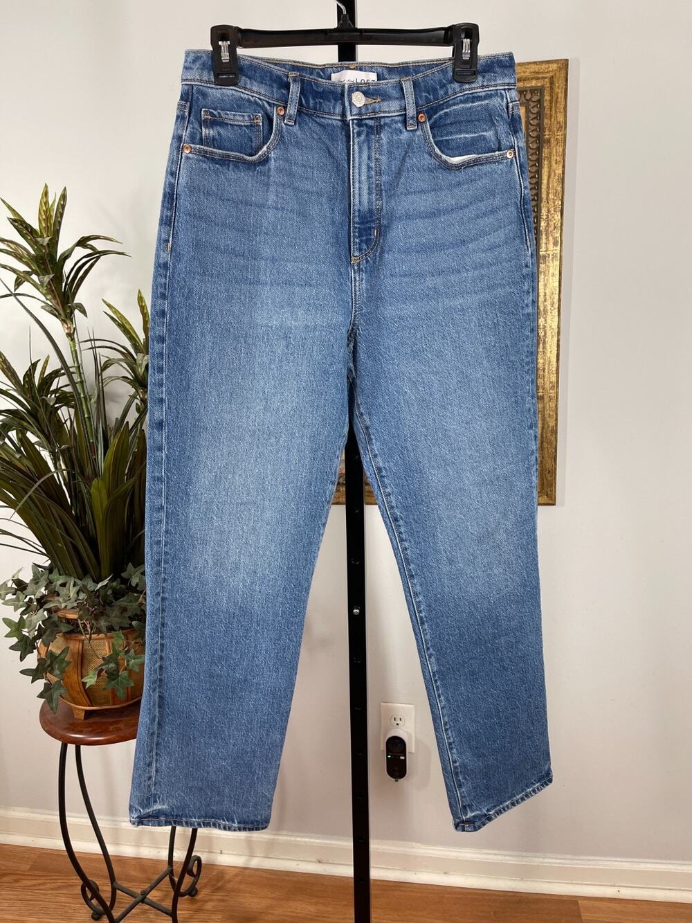 Loft Jeans Women' 10 Blue Denim Straight Leg Medium Wash Nomecore Minimalist 90s